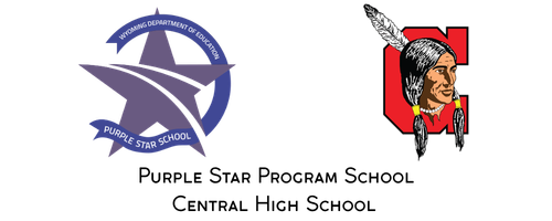 Purple Star Program School, Central High School and both logos